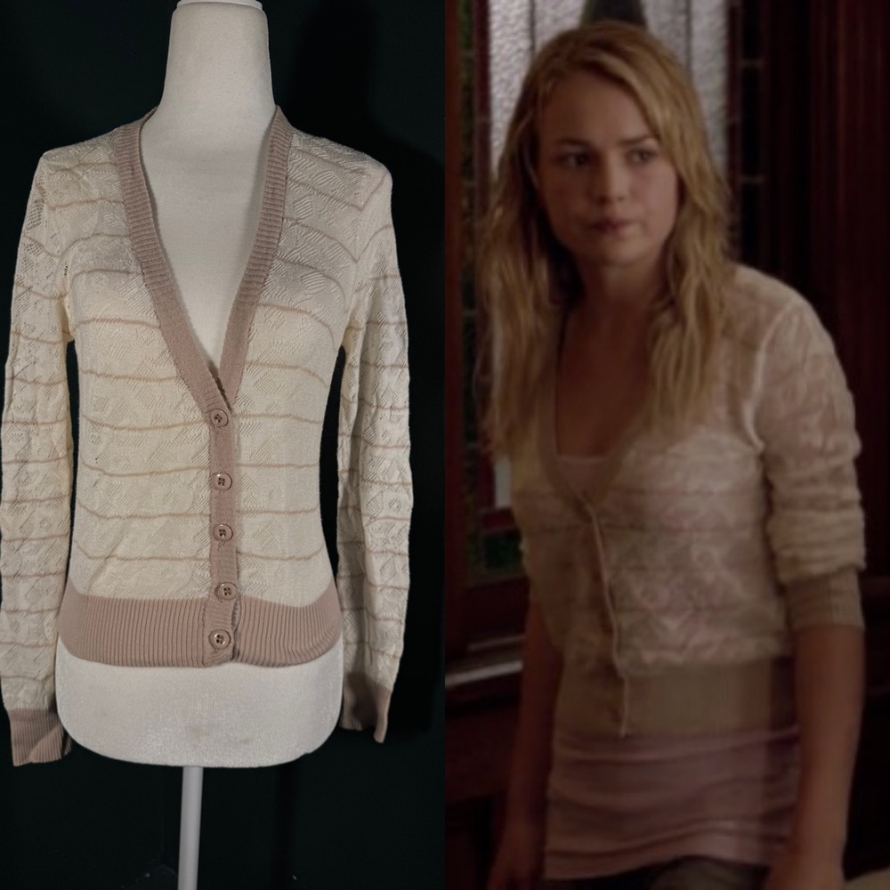 Forever 21 Sheer Lace Cropped Cardigan • ASO Cassie Blake M